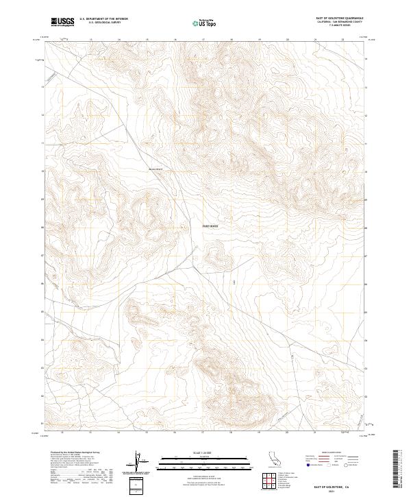 USGS Topographic Map – East of Goldstone