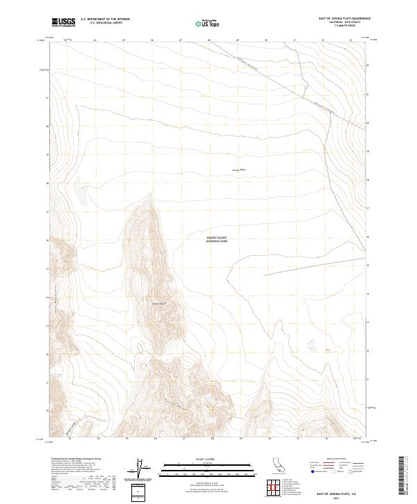 USGS Topographic Map – East of Joshua Flats