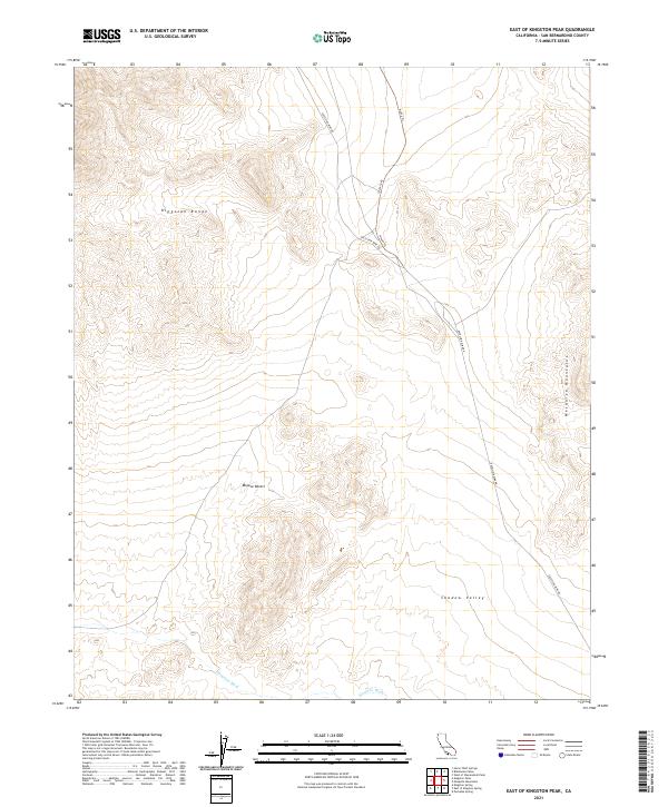 USGS Topographic Map – East of Kingston Peak