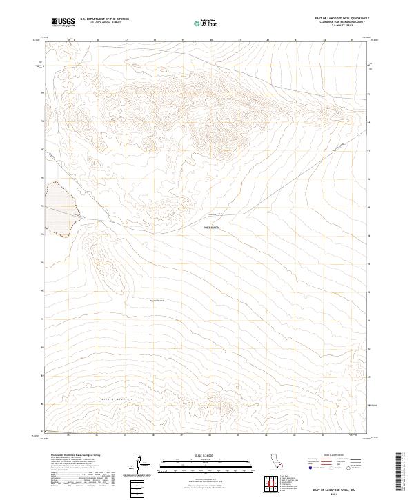 USGS Topographic Map – East of Langford Well