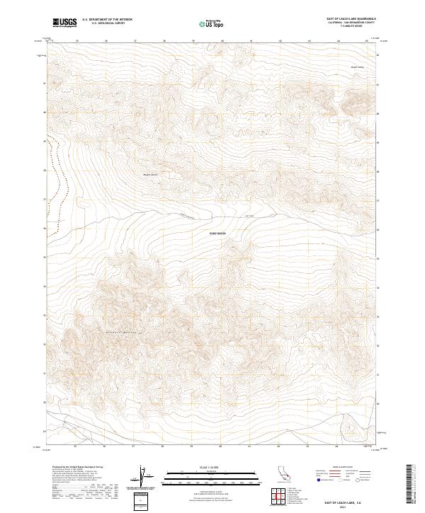 2021 Map of East of Leach Lake, 2021 Print