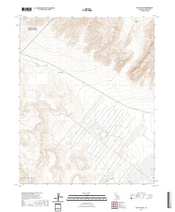USGS Topographic Map – East of Ryan