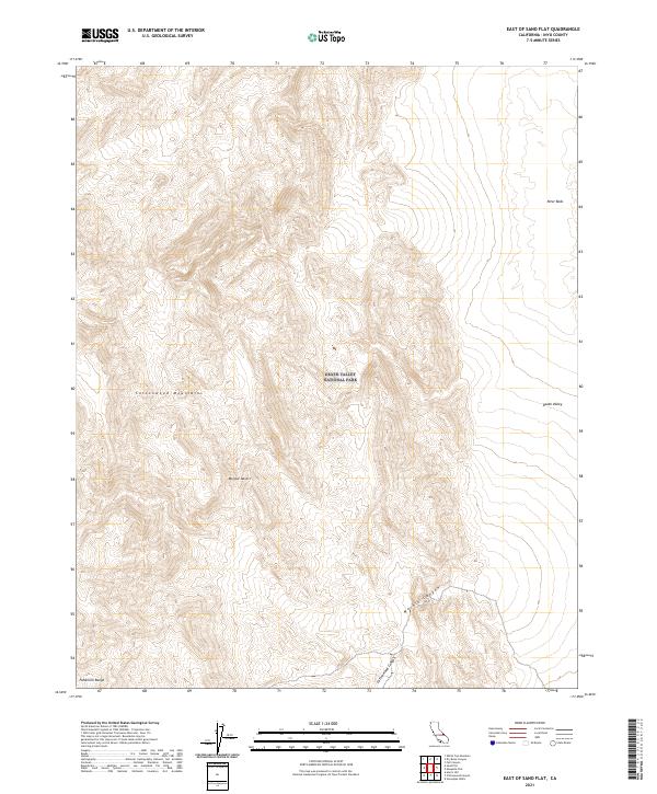 USGS Topographic Map – East of Sand Flat