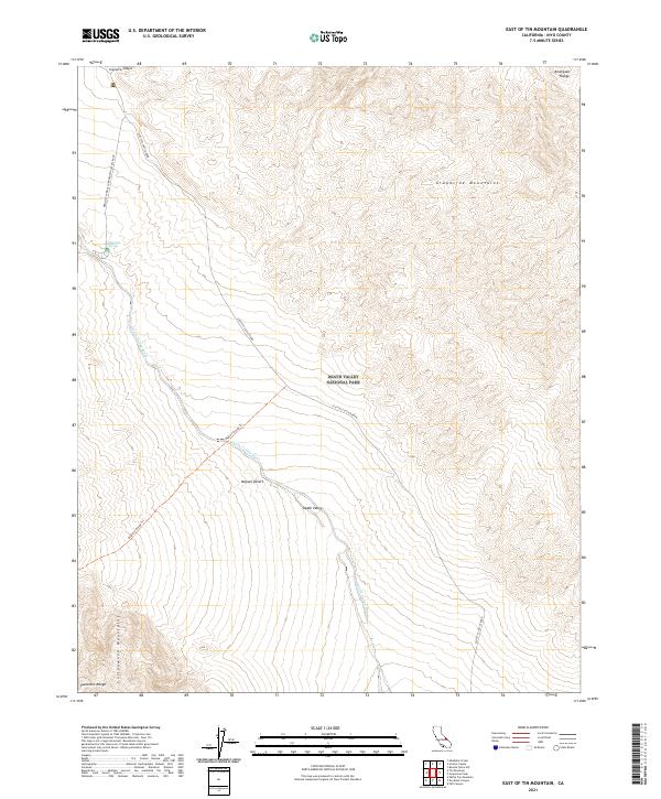 USGS Topographic Map – East of Tin Mountain