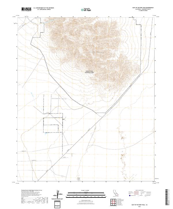 USGS Topographic Map – East of Victory Pass