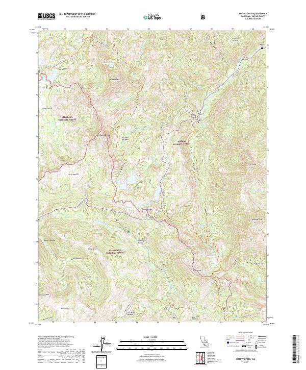 USGS Topographic Map – Ebbetts Pass
