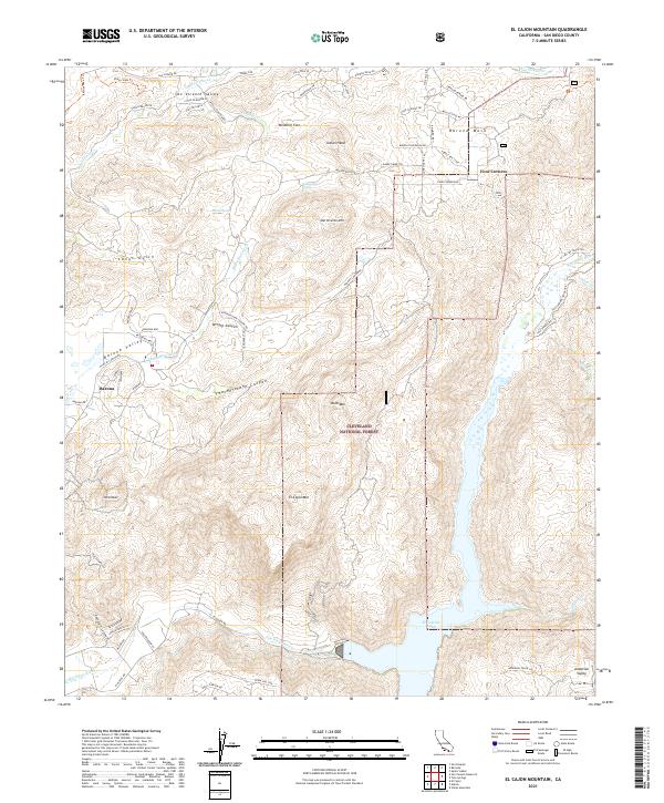 USGS Topographic Map – El Cajon Mountain