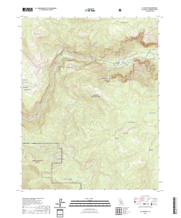 USGS Topographic Map – El Capitan