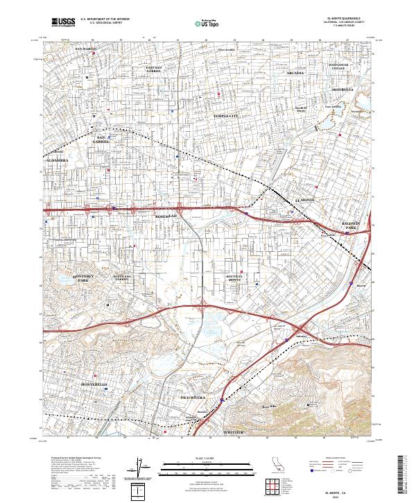 USGS Topographic Map – El Monte