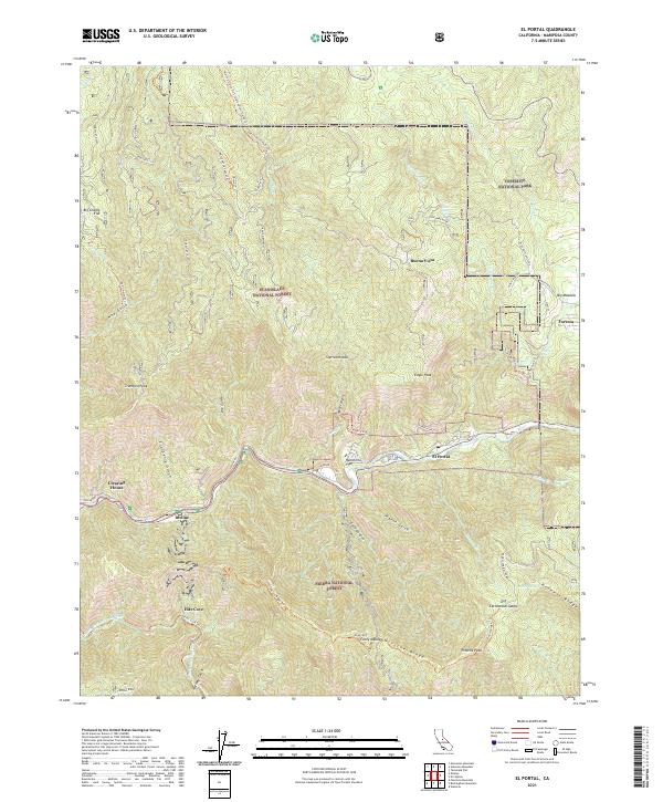 USGS Topographic Map – El Portal