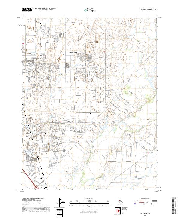 USGS Topographic Map – Elk Grove