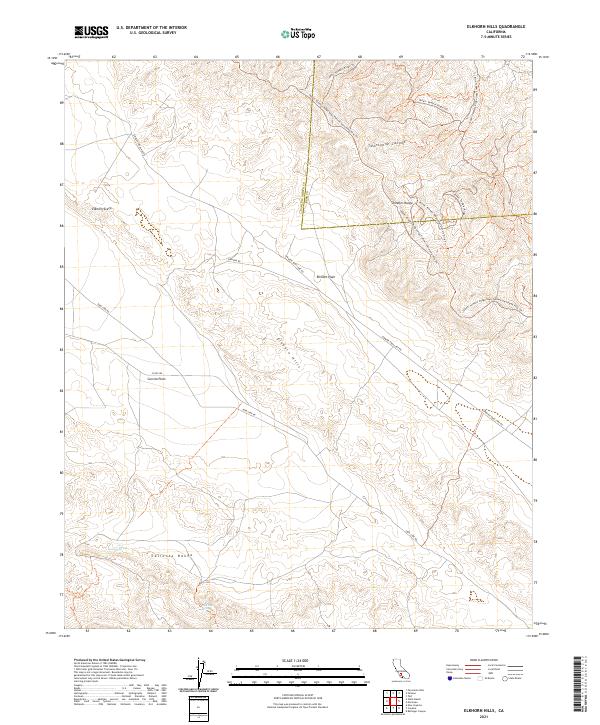 USGS Topographic Map – Elkhorn Hills