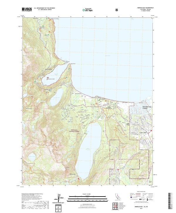 USGS Topographic Map – Emerald Bay