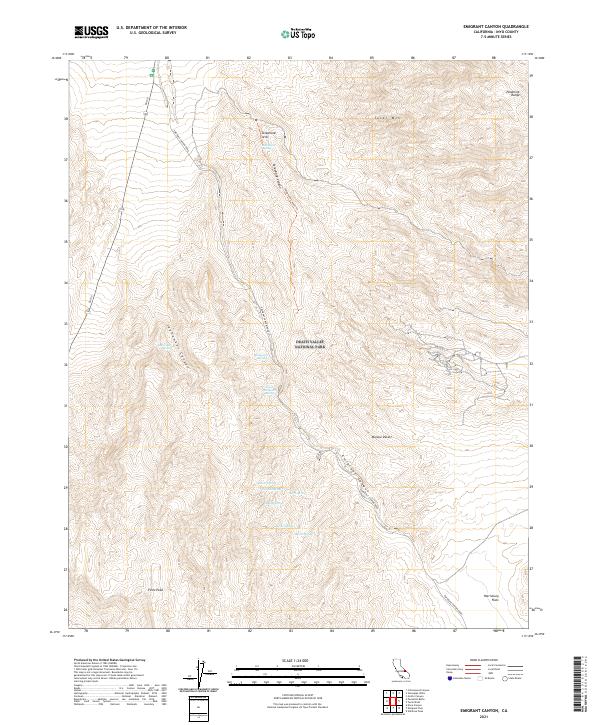 USGS Topographic Map – Emigrant Canyon