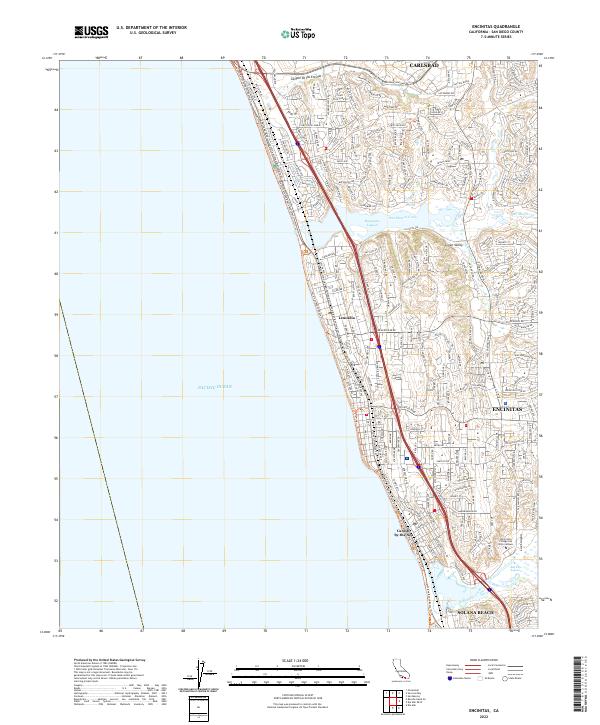 USGS Topographic Map – Encinitas