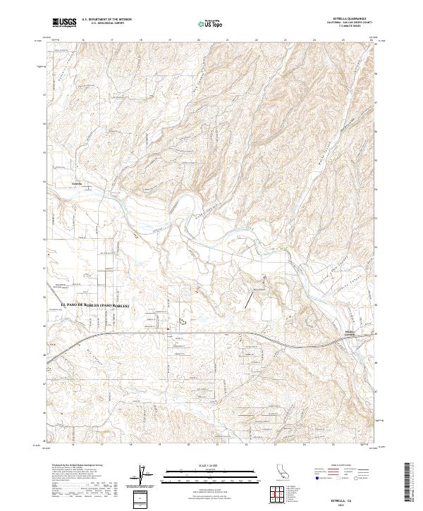 USGS Topographic Map – Estrella