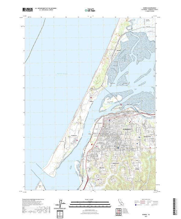 USGS Topographic Map – Eureka