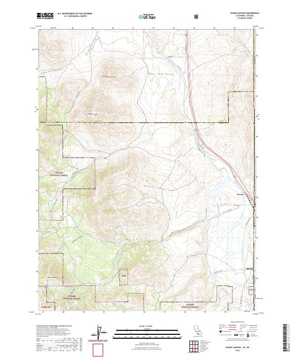 USGS Topographic Map – Evans Canyon
