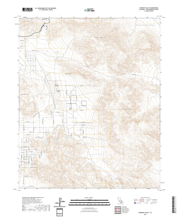 USGS Topographic Map – Fairview Valley