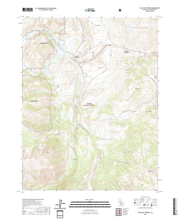 USGS Topographic Map – Fales Hot Springs