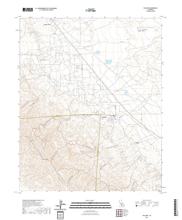 USGS Topographic Map – Fellows