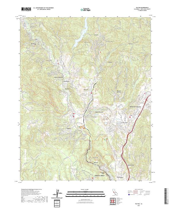 USGS Topographic Map – Felton