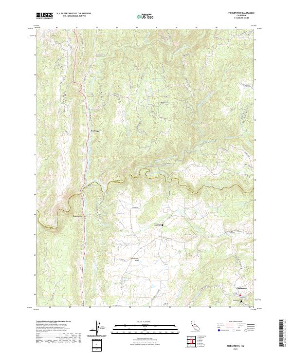 USGS Topographic Map – Fiddletown