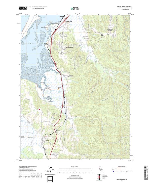 USGS Topographic Map – Fields Landing
