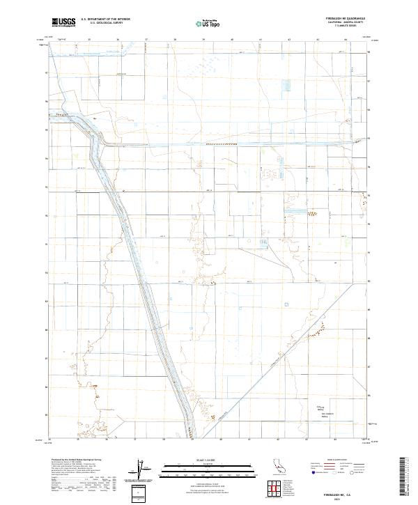USGS Topographic Map – Firebaugh NE