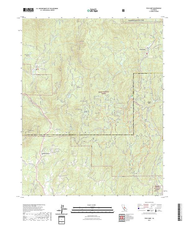 USGS Topographic Map – Fish Camp