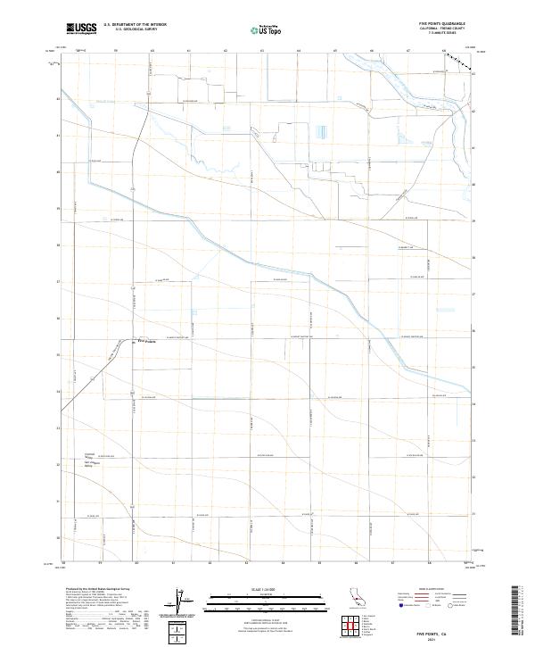 USGS Topographic Map – Five Points