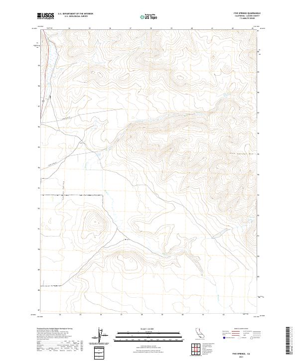 USGS Topographic Map – Five Springs