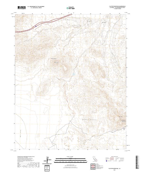 USGS Topographic Map – Flattop Mountain