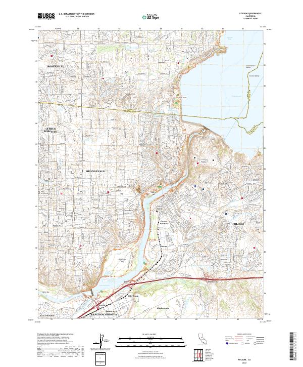 USGS Topographic Map – Folsom