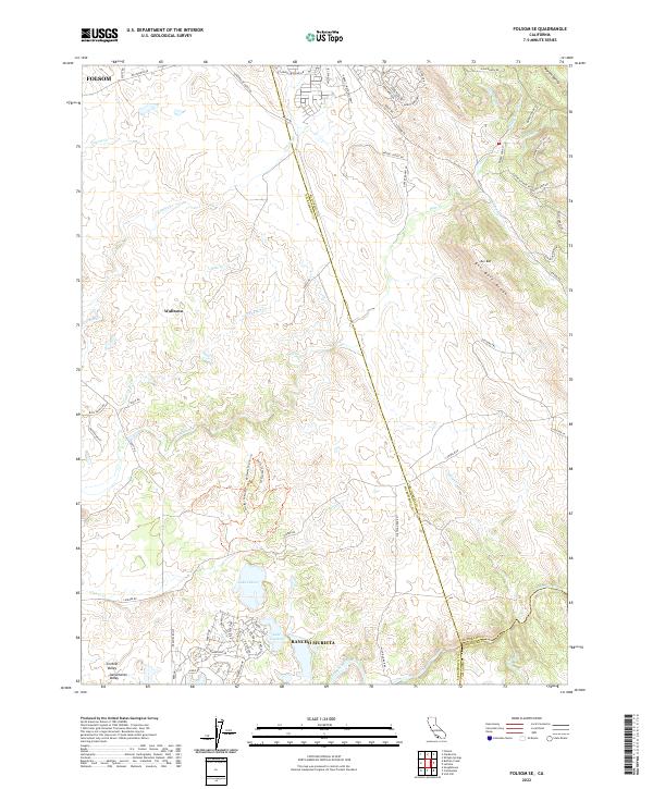 USGS Topographic Map – Folsom SE