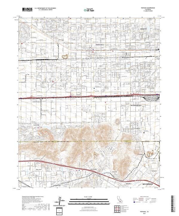 USGS Topographic Map – Fontana