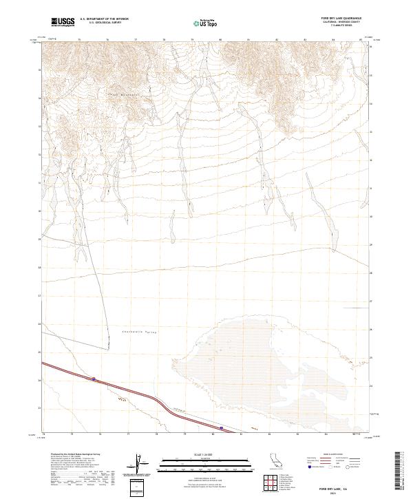 2021 Map of Ford Dry Lake, 2021 Print