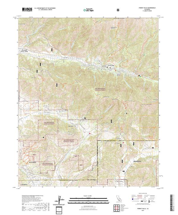 USGS Topographic Map – Forest Falls