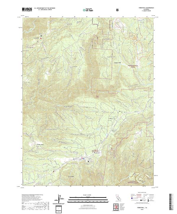 USGS Topographic Map – Foresthill