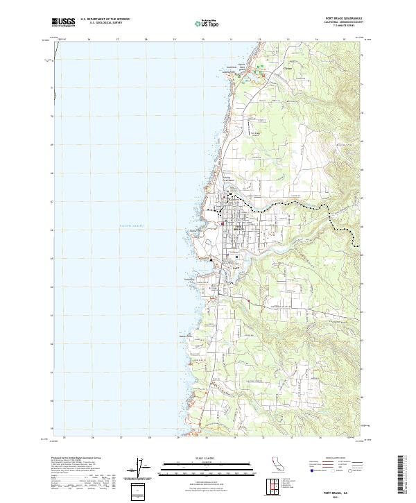 USGS Topographic Map – Fort Bragg