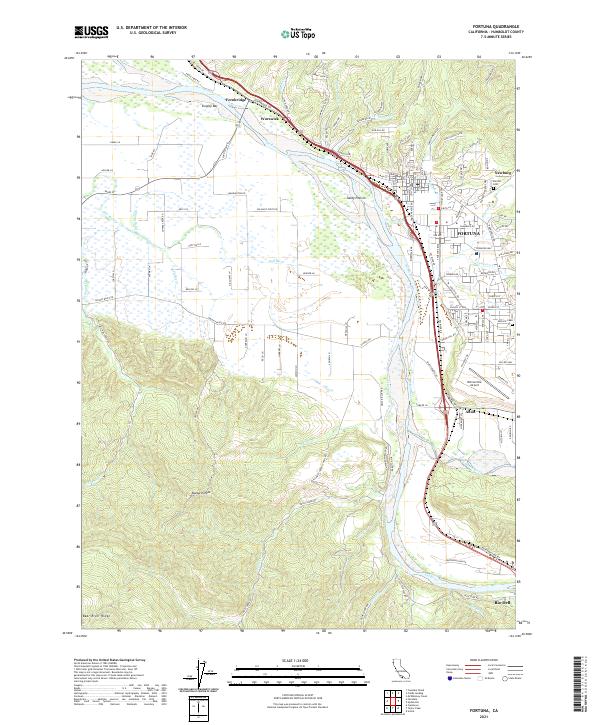 USGS Topographic Map – Fortuna