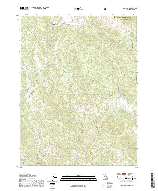 USGS Topographic Map – Foster Mountain