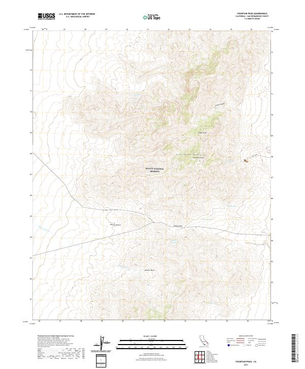 USGS Topographic Map – Fountain Peak