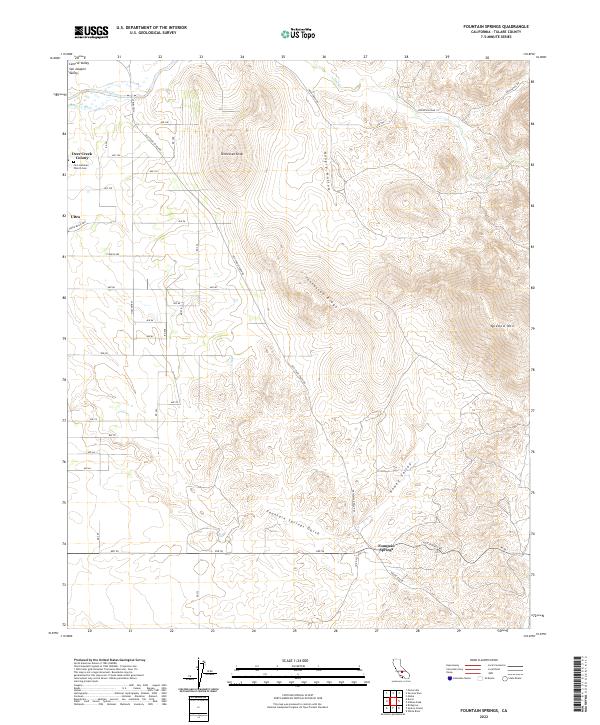 USGS Topographic Map – Fountain Springs