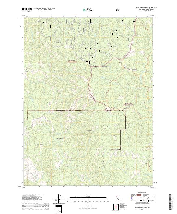 USGS Topographic Map – Four Corners Rock