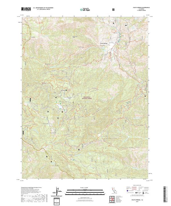 USGS Topographic Map – Fouts Springs