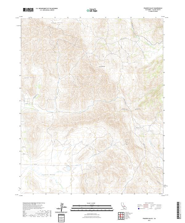 USGS Topographic Map – Frazier Valley