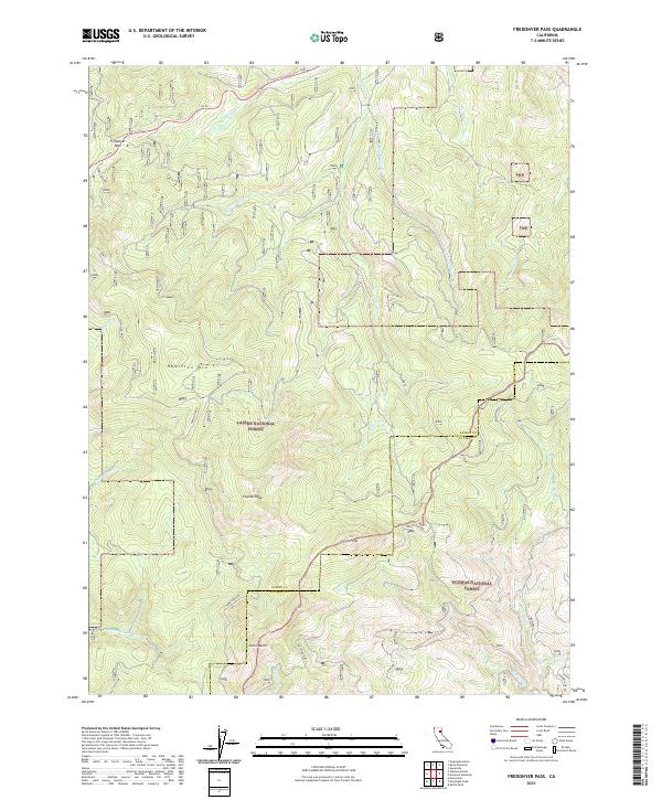 USGS Topographic Map – Fredonyer Pass