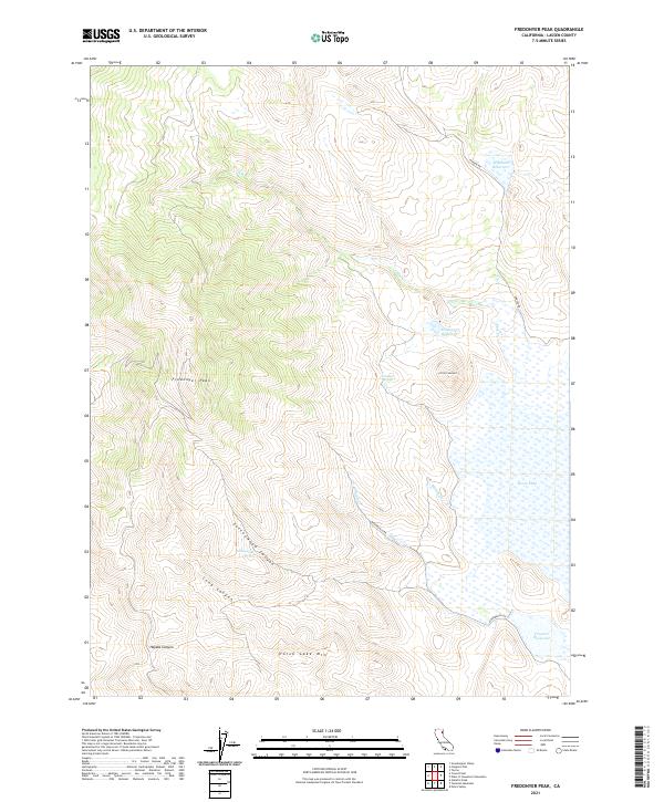 USGS Topographic Map – Fredonyer Peak