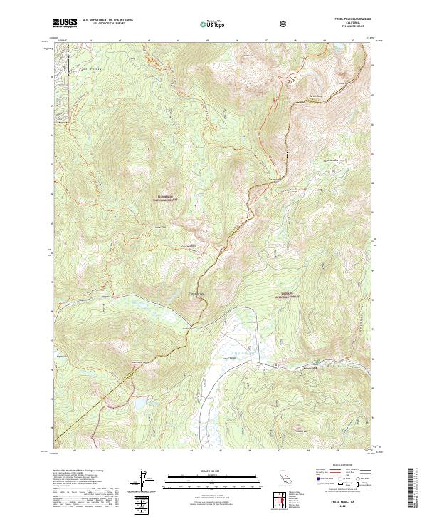 USGS Topographic Map – Freel Peak